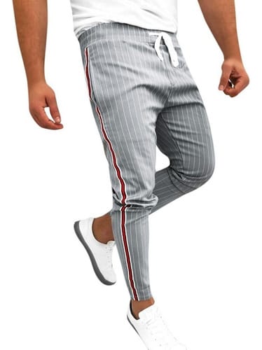 Pantalon Chupin hombre gris linea